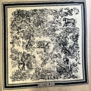 Christian Dior Black and White Scarf